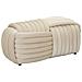 Panca Softy In Velluto Crema Con Nodo Centrale 90x45x45 Cm - Foto miniatura 1