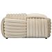 Panca Softy In Velluto Crema Con Nodo Centrale 90x45x45 Cm - Foto miniatura 2