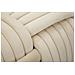 Panca Softy In Velluto Crema Con Nodo Centrale 90x45x45 Cm - Foto miniatura 5