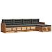 Set di divani da esterno con cuscino 5 pcs Naturale e Antracite - Foto miniatura 1