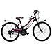 Bici Da Ragazza In Alluminio Ly24ac18v Bicicletta Mountain Bike Misura 24 Lincy Cambio 18v Completa Di Accessori E Luci A Led - 34 Nero Opaco Fuxia - Foto miniatura 1