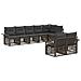 Set Divano da Giardino 8 pcs Grigio polyrattan - Foto miniatura 1