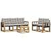 Set di divani da esterno 6 pcs Bianco e Grigio Chiaro - Foto miniatura 1