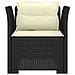 Poltrona a 1 Posto con Cuscini Aspetto Rattan PP Antracite - Foto miniatura 3
