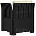 Poltrona a 1 Posto con Cuscini Aspetto Rattan PP Antracite - Foto miniatura 4