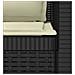 Poltrona a 1 Posto con Cuscini Aspetto Rattan PP Antracite - Foto miniatura 6