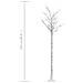 Albero Natale 220 LED 2,2m Salice Bianco Freddo Interno Esterno - Foto miniatura 8