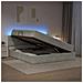 Letto con contenitore LED e materasso Grigio Chiaro - Foto miniatura 2