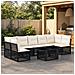 Set Divano da Giardino 7 pz Nero polyrattan - Foto miniatura 10