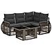 Set Divano da Giardino 5 pz Grigio e Grigio Scuro polyrattan - Foto miniatura 1