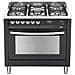 Cucina a Gas PNMG96GVT / C 5 Fuochi a Gas Forno a Gas Ventilato Classe A Dimensioni 90 x60 cm Colore Nero - Foto miniatura 1