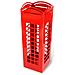 Portaombrelli Porta Ombrelli Ferro Design 10 Quadrato Stand Rosso London - Foto miniatura 3