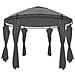 Gazebo Rotondo Con Tende 3,5 X 2,7 M Antracite - Foto miniatura 2