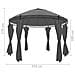 Gazebo Rotondo Con Tende 3,5 X 2,7 M Antracite - Foto miniatura 7