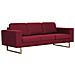 Set Divani 2 Pz In Tessuto Rosso Vino - Foto miniatura 4