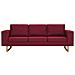 Set Divani 2 Pz In Tessuto Rosso Vino - Foto miniatura 5
