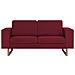 Set Divani 2 Pz In Tessuto Rosso Vino - Foto miniatura 8