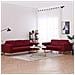 Set Divani 2 Pz In Tessuto Rosso Vino - Foto miniatura 1