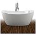 Vasca Da Bagno Freestanding Ovale In Acrilico Colore Bianco Lucido *** Misure : L160xh68xp80 - Foto miniatura 2