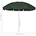 Ombrellone Da Spiaggia Verde 240 Cm - Foto miniatura 7