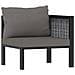 Set Divani da Giardino 8 pz con Cuscini in Polyrattan Antracite - Foto miniatura 4