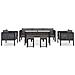 Set Divani da Giardino 8 pz con Cuscini in Polyrattan Antracite - Foto miniatura 6