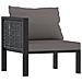 Set Divani da Giardino 8 pz con Cuscini in Polyrattan Antracite - Foto miniatura 8
