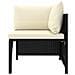 Set Divani da Giardino 11 pz con Cuscini in Polyrattan Nero - Foto miniatura 3