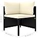 Set Divani da Giardino 11 pz con Cuscini in Polyrattan Nero - Foto miniatura 10