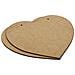 4 X Targhetta Cuore Legno Mdf Decorativi | 150 X 130 Mm | Angoli Arrotondati | Forma Placche Segni Appendere | Perfetta Per Decoupage Decorare Vernice Macchia - Foto miniatura 3