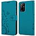 Cadorabo Custodia Compatibile Con Oppo A94 5g In Blu Fiore - Coperchio Protettivo In Design Floreale Con Chiusura Magnetica, Funzione Stand E Slot Per Carte - Foto miniatura 7