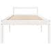 Letto per Anziani Bianco 90x190 cm Single in Legno di Pino - Foto miniatura 8
