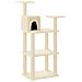 Albero per Gatti con Tiragraffi in Sisal Crema 118,5 cm - Foto miniatura 2