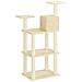 Albero per Gatti con Tiragraffi in Sisal Crema 118,5 cm - Foto miniatura 7
