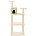 Albero per Gatti con Tiragraffi in Sisal Crema 118,5 cm - Foto miniatura 8