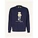 Felpa Uomo Girocollo Orso Polo Bear Orsetto In Cotone Stampa Polo Bear Felpa Senza Cappuccio Orso Ralph Lauren Tg S - Foto miniatura 1