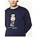 Felpa Uomo Girocollo Orso Polo Bear Orsetto In Cotone Stampa Polo Bear Felpa Senza Cappuccio Orso Ralph Lauren Tg S - Foto miniatura 2