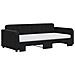 Divano Letto Estraibile Con Materassi Nero 90x190 Cm Velluto - Foto miniatura 7