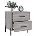 Comodino Grigio Sonoma 40x35x47,5 Cm In Legno Multistrato - Foto miniatura 5