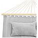Amaca Giardino 2 Posti Legno Cotone Relax Esterno Campeggio 345x150cm Grigio - Foto miniatura 3