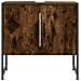 Mobile Lavabo Bagno Rovere Fumo 60x33x60 Cm Legno Multistrato - Foto miniatura 7