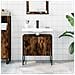 Mobile Lavabo Bagno Rovere Fumo 60x33x60 Cm Legno Multistrato - Foto miniatura 8