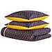 Set Copripiumino In Cotone Satinato 155 X 220 Cm Blu E Giallo Wallingford - Foto miniatura 3