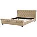 Letto Ad Acqua Velluto Avallon 160 X 200 Cm Beige - Foto miniatura 5