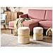 Set Di 2 Pouf Contenitore Medford Velluto Beige Chiaro - Foto miniatura 1