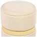 Set Di 2 Pouf Contenitore Medford Velluto Beige Chiaro - Foto miniatura 7