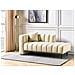 Chaise Longue Versione Sinistra Lannils Pelle Sintetica Bianco Sporco - Foto miniatura 1