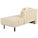 Chaise Longue Versione Sinistra Lannils Pelle Sintetica Bianco Sporco - Foto miniatura 5