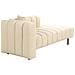 Chaise Longue Versione Sinistra Lannils Pelle Sintetica Bianco Sporco - Foto miniatura 6