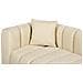 Chaise Longue Versione Sinistra Lannils Pelle Sintetica Bianco Sporco - Foto miniatura 8